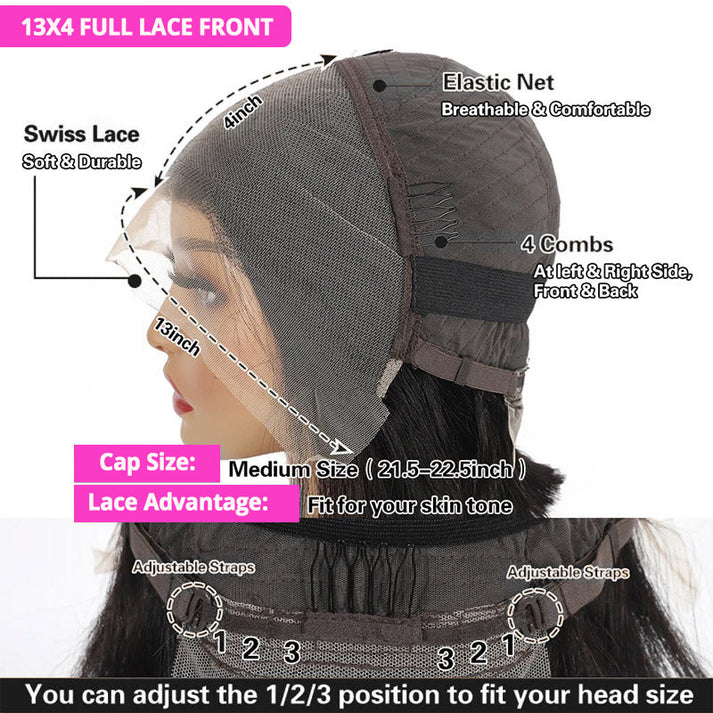 Grade 15A Straight 300%density 4×4 & 13×4, Single Drawn 20inch to 30inch
